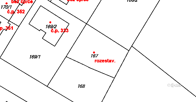 Senec 255, Zruč-Senec, Katastrální mapa