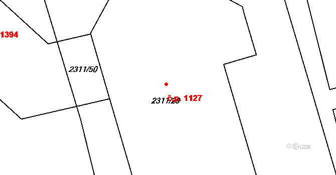 Stodůlky 1127, Praha na parcele st. 2311/29 v KÚ Stodůlky, Katastrální mapa