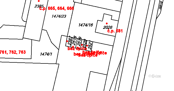 Chrudim 38050382 na parcele st. 2521 v KÚ Chrudim, Katastrální mapa