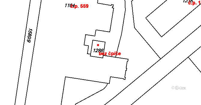 Třinec 40213382 na parcele st. 1288 v KÚ Konská, Katastrální mapa