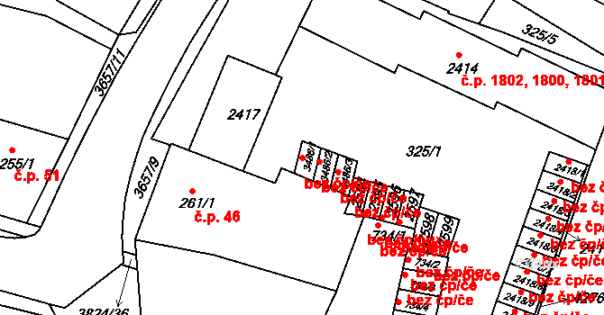 Rakovník 40850382 na parcele st. 3486/1 v KÚ Rakovník, Katastrální mapa