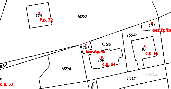 Kolín 42881382 na parcele st. 101 v KÚ Zibohlavy, Katastrální mapa