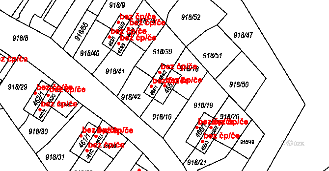 Krajková 43361382 na parcele st. 465 v KÚ Krajková, Katastrální mapa