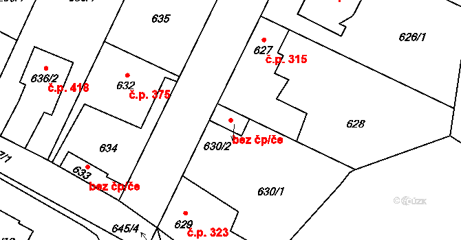 Hřebeč 44379382 na parcele st. 630/2 v KÚ Hřebeč, Katastrální mapa