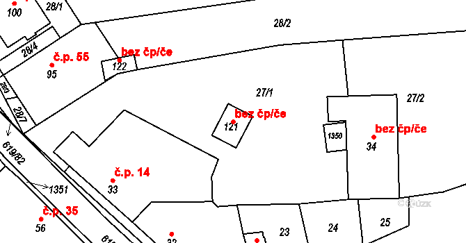 Sulimov 82247382 na parcele st. 121 v KÚ Sulimov, Katastrální mapa
