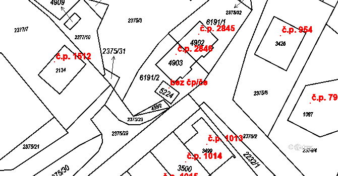 Rožnov pod Radhoštěm 102765383 na parcele st. 5224 v KÚ Rožnov pod Radhoštěm, Katastrální mapa