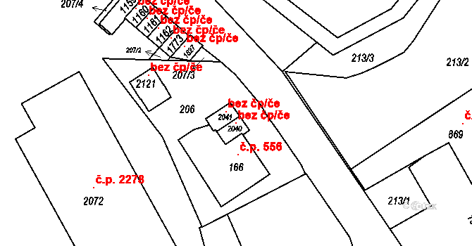 Nový Jičín 119197383 na parcele st. 2040 v KÚ Nový Jičín-Dolní Předměstí, Katastrální mapa