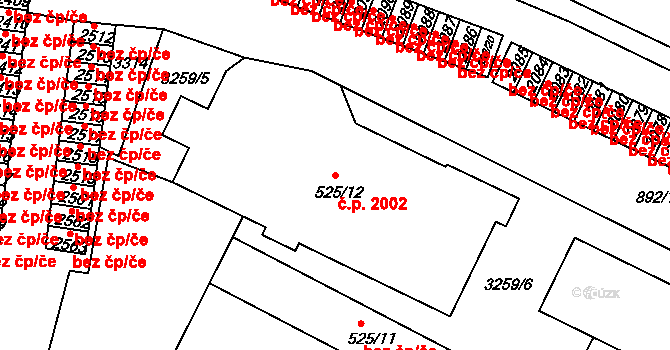 Předměstí 2002, Svitavy na parcele st. 525/12 v KÚ Svitavy-předměstí, Katastrální mapa