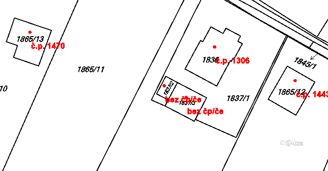Orlová 43485383 na parcele st. 1837/2 v KÚ Horní Lutyně, Katastrální mapa