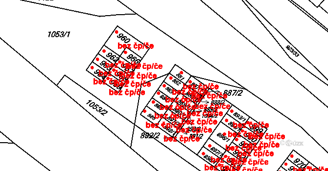Ústí nad Orlicí 49167383 na parcele st. 883 v KÚ Hylváty, Katastrální mapa