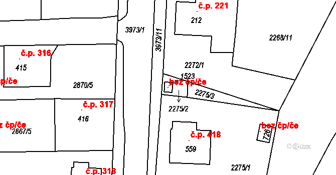 Borovany 119136384 na parcele st. 1523 v KÚ Borovany, Katastrální mapa