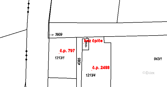 Rakovník 119929384 na parcele st. 1213/6 v KÚ Rakovník, Katastrální mapa