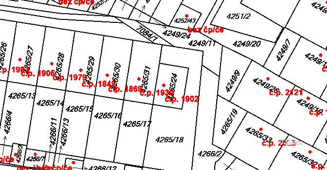 Boskovice 1902 na parcele st. 4265/24 v KÚ Boskovice, Katastrální mapa