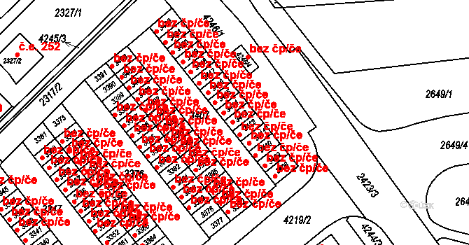 Komín 1144, Brno, Katastrální mapa