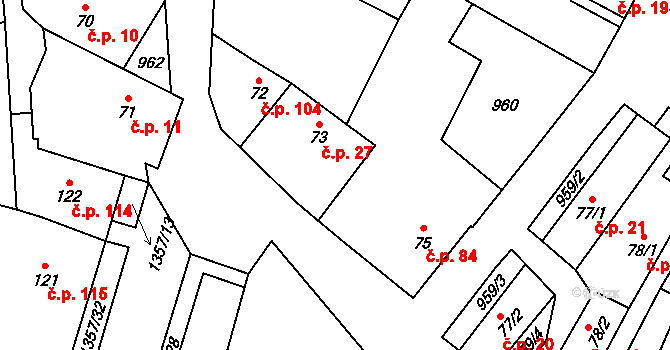 Police 83 na parcele st. 74 v KÚ Police u Jemnice, Katastrální mapa
