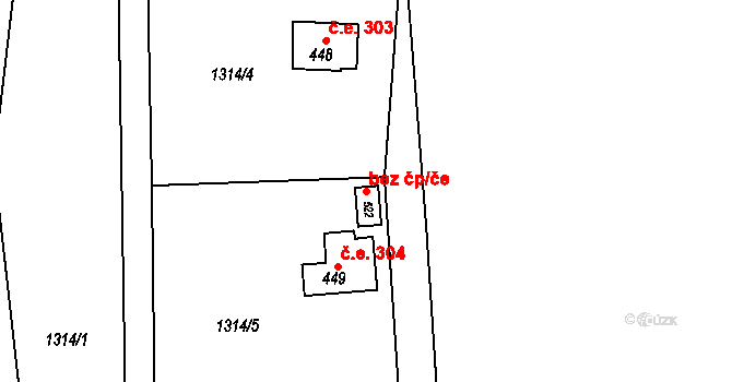 Mrač 43117384 na parcele st. 522 v KÚ Mrač, Katastrální mapa
