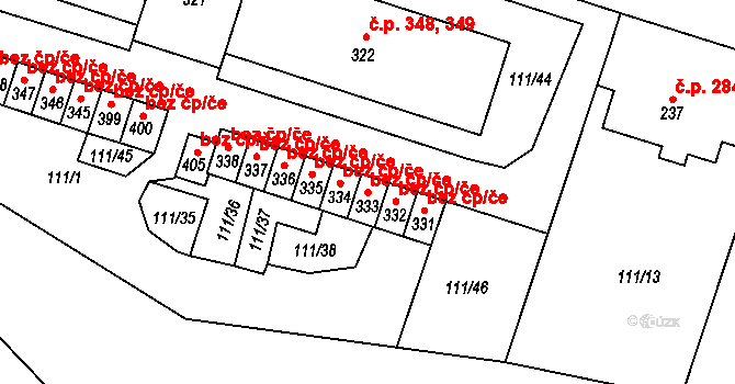 Josefův Důl 50019384 na parcele st. 333 v KÚ Josefův Důl u Jablonce nad Nisou, Katastrální mapa