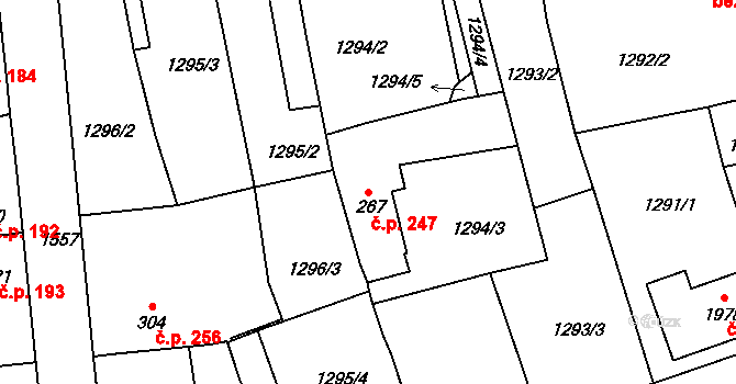 Holýšov 247 na parcele st. 267 v KÚ Holýšov, Katastrální mapa