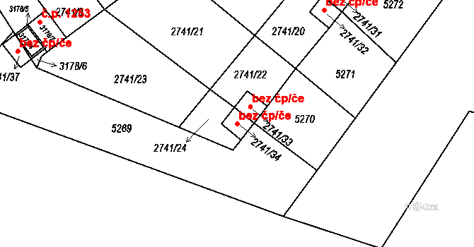 Rychnov nad Kněžnou 38486385 na parcele st. 2741/34 v KÚ Rychnov nad Kněžnou, Katastrální mapa
