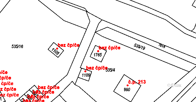 Broumov 41303385 na parcele st. 1765 v KÚ Broumov, Katastrální mapa