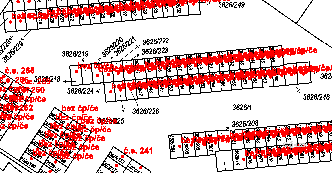 Nová Paka 41523385 na parcele st. 3626/49 v KÚ Nová Paka, Katastrální mapa