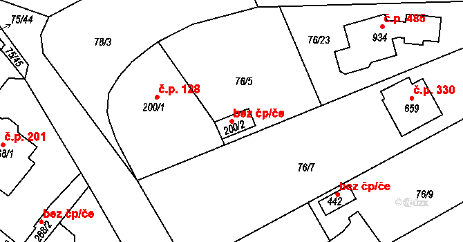 Říčany 41957385 na parcele st. 200/2 v KÚ Říčany-Radošovice, Katastrální mapa