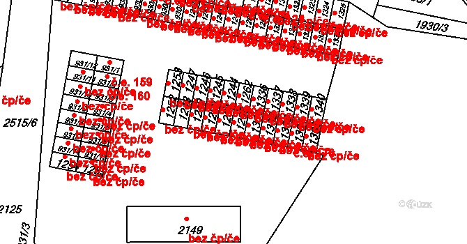 Pacov 49352385 na parcele st. 1263 v KÚ Pacov, Katastrální mapa