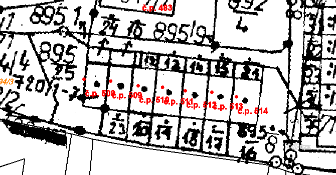Jablonné v Podještědí 511 na parcele st. 720/4 v KÚ Jablonné v Podještědí, Katastrální mapa