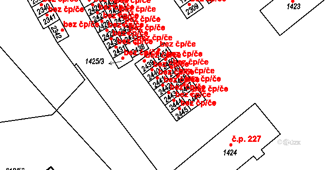 Český Krumlov 38402386 na parcele st. 2442 v KÚ Český Krumlov, Katastrální mapa