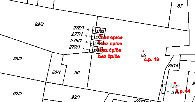 Lipník nad Bečvou 41375386 na parcele st. 279/2 v KÚ Loučka, Katastrální mapa