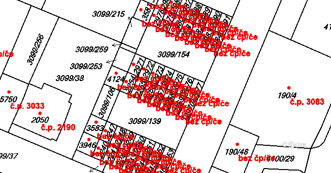 Břeclav 43186386 na parcele st. 2974 v KÚ Břeclav, Katastrální mapa