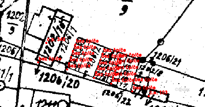 Kostelec na Hané 47665386 na parcele st. 1206/8 v KÚ Kostelec na Hané, Katastrální mapa