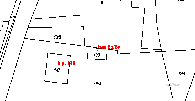 Kopřivnice 115319387 na parcele st. 403 v KÚ Vlčovice, Katastrální mapa