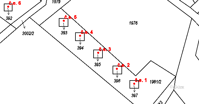 Heřmanice v Podještědí 3, Jablonné v Podještědí na parcele st. 395 v KÚ Heřmanice v Podještědí, Katastrální mapa