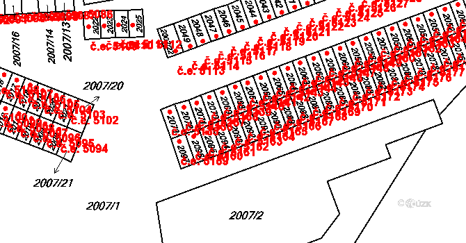 Kadaň 5163 na parcele st. 2093 v KÚ Kadaň, Katastrální mapa