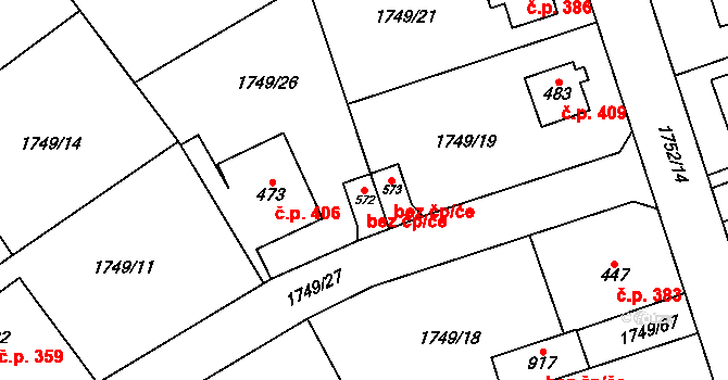 Libouchec 38833387 na parcele st. 572 v KÚ Libouchec, Katastrální mapa