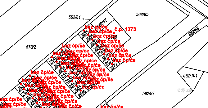 Neratovice 39371387 na parcele st. 2570 v KÚ Neratovice, Katastrální mapa