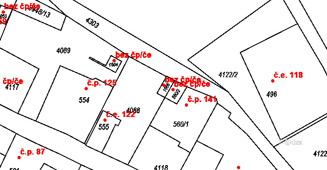 Týnec nad Sázavou 45428387 na parcele st. 1666 v KÚ Týnec nad Sázavou, Katastrální mapa