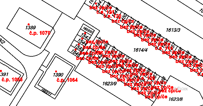 Napajedla 47801387 na parcele st. 1695 v KÚ Napajedla, Katastrální mapa