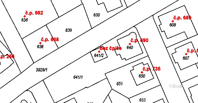 Nová Paka 47824387 na parcele st. 641/2 v KÚ Nová Paka, Katastrální mapa