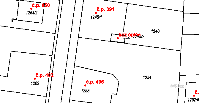 Suchdol nad Lužnicí 48090387 na parcele st. 1245/2 v KÚ Suchdol nad Lužnicí, Katastrální mapa