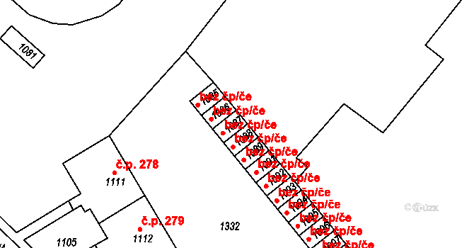 Vidnava 49803387 na parcele st. 1087 v KÚ Vidnava, Katastrální mapa
