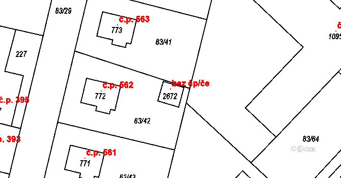 Kralupy nad Vltavou 120407388 na parcele st. 2672 v KÚ Lobeček, Katastrální mapa