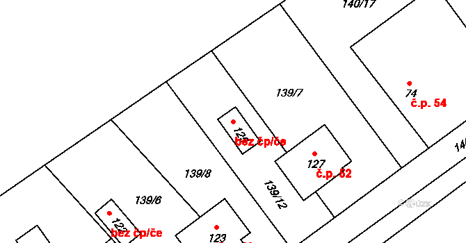 Kobylice 38882388 na parcele st. 125 v KÚ Kobylice, Katastrální mapa
