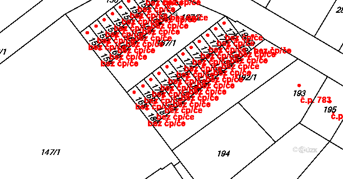 Valtice 40796388 na parcele st. 183 v KÚ Valtice, Katastrální mapa
