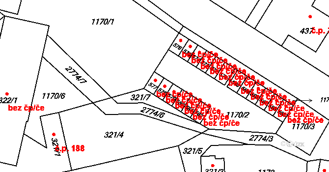 Hranice 44615388 na parcele st. 578 v KÚ Drahotuše, Katastrální mapa