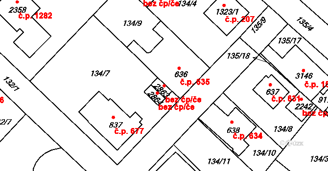 Neratovice 45425388 na parcele st. 2863 v KÚ Neratovice, Katastrální mapa
