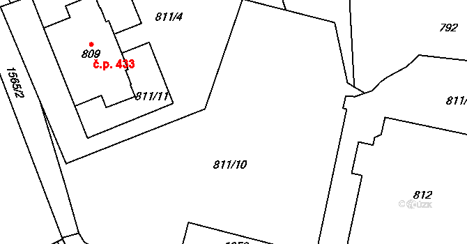 Zbýšov 46038388 na parcele st. 810 v KÚ Zbýšov u Oslavan, Katastrální mapa
