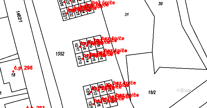 Chrastava 47022388 na parcele st. 12/16 v KÚ Chrastava I, Katastrální mapa