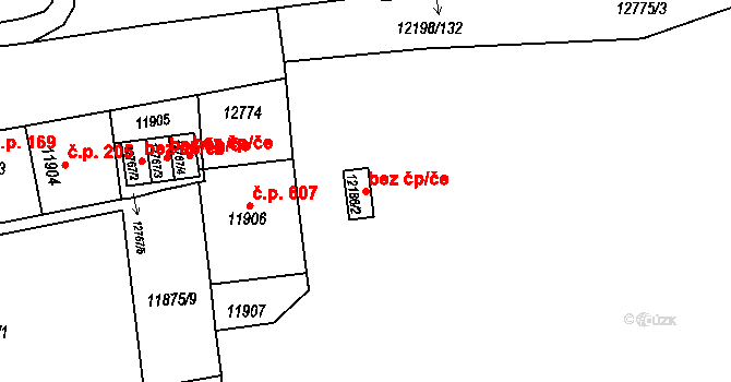 Plzeň 48272388 na parcele st. 12186/2 v KÚ Plzeň, Katastrální mapa